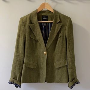 Green linen Smythe blazer